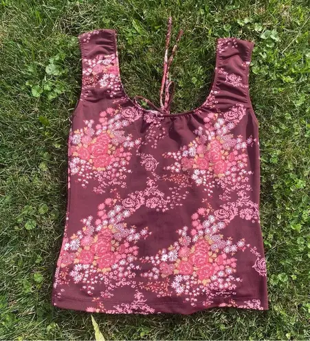 Vintage Cropped Floral 90s Top