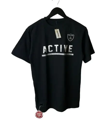 NEW Active Ride Shop T Shirt Bottle Opener Graphic Tee Short Sleeve Black Small
