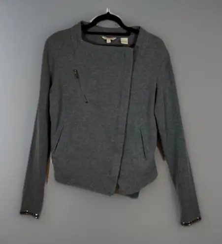 Stetson Gray Moto Jacket Studded Western Style Womens Size Medium