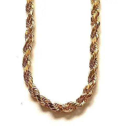 Tehrani Jewelry 14k Real gold Rope 4 mm necklace | gift | Birthday | Holiday | Rope Chain | 18"