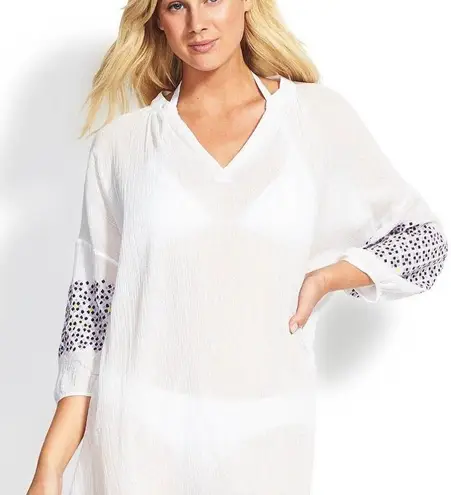 Seafolly NWT New Folk Embroidery Sleeve Dress