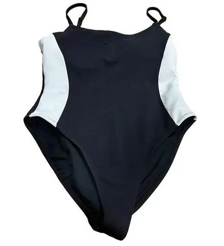 WILO The Label Black/White Color block One Piece Swimsuit Size S NWT Black
