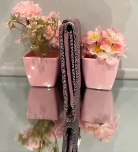 Salvatore Ferragamo Pink Lizard Skin Wallet