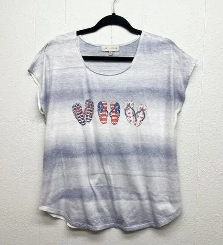 Live and let live Live Let Live Patriotic 4th of July Womens T-Shirt Sz Small Lightweight Stretch