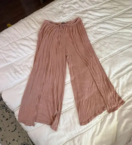 Free People beach intimately nude mauve palazzo wide leg pants S