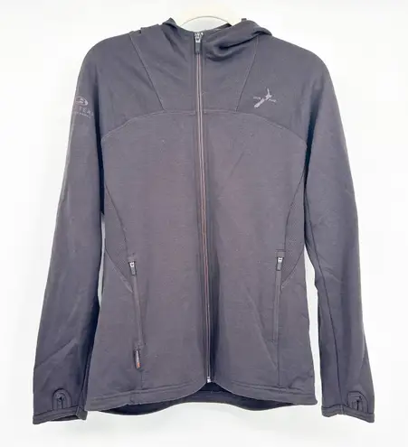 Icebreaker Test Team Womens Pure Merino Wool Full Zip Outdoor Jacket Size L Gray Size L