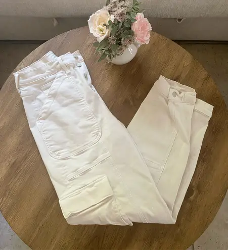 MOTHER Denim MOTHER The Curbside Cargo Flood in Egg Nog Size 29