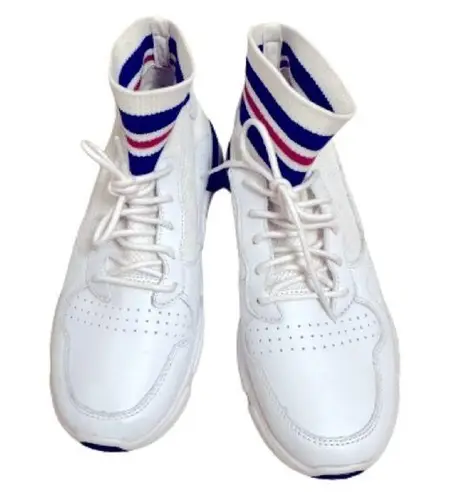 Varsity Mark Nason Womens  White/Blue Fashion Sneaker Size 8