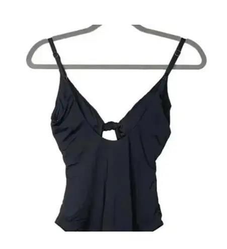ANDIE NWT The Santorini Knotted One Piece Swimsuit Removable Cups LT Black #2961