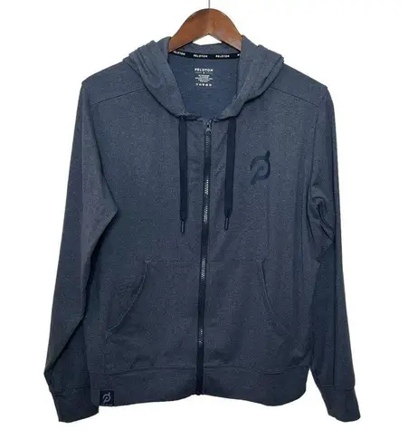 Peloton Logo Relaxed DreamBlend Hoodie Full Zip Fleece Sweatshirt Womens Size M
