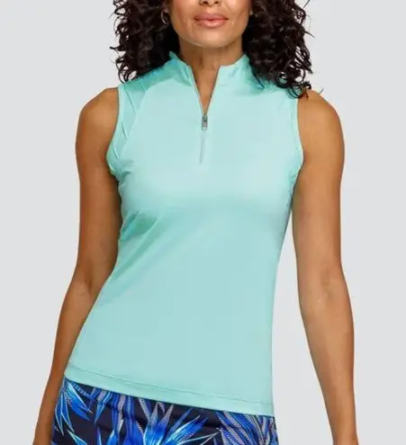 Tail Activewear Tove Sleeveless Golf Top in Merry Aqua Blue Size XS $84