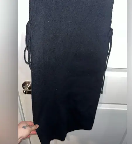 The Future Collective Black Sweater Ribbed Stretch Dress ReeseBlutstein Size XXS