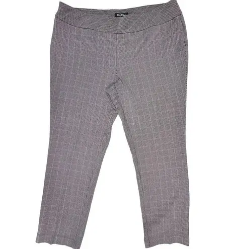 Roz & Ali Women's Petite Houndstooth Straight Leg Pants Size 16