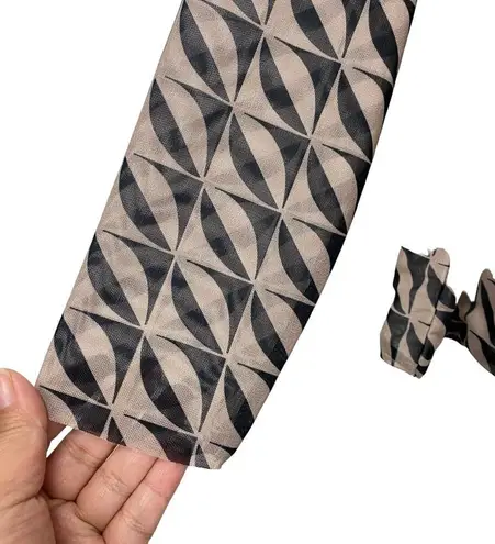 Gallery Womens Long Sleeve Crew Neck top Size XL Mesh See Through