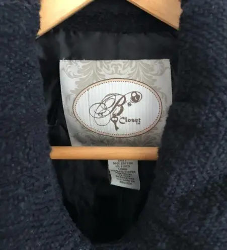 Black & Silver Cropped Dressy Jacket, Large