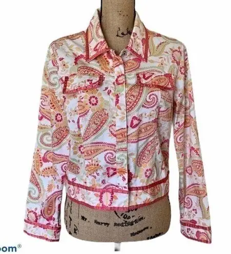 Paraphrase Paisley Cropped Jacket Size 10