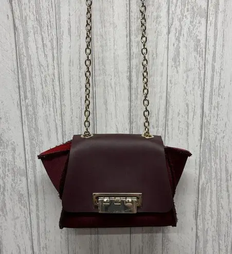 Zac Posen Womens Eartha Mini Crossbody Bag Burgundy EUC