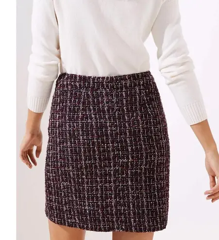 Ann Taylor LOFT Pocket Shift Skirt in Plum Purple Size 00