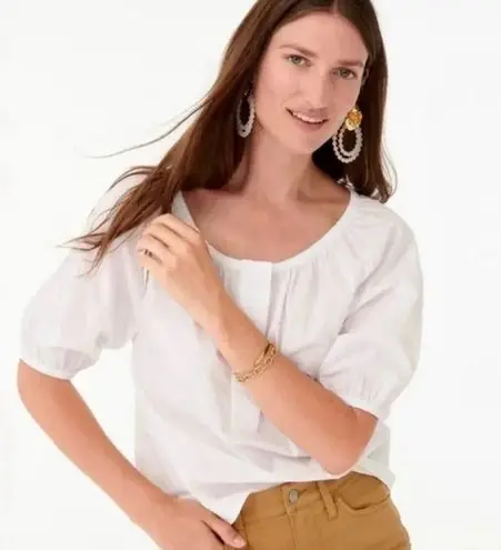 J.Crew NWT  White Swingy Scoop Neck Top