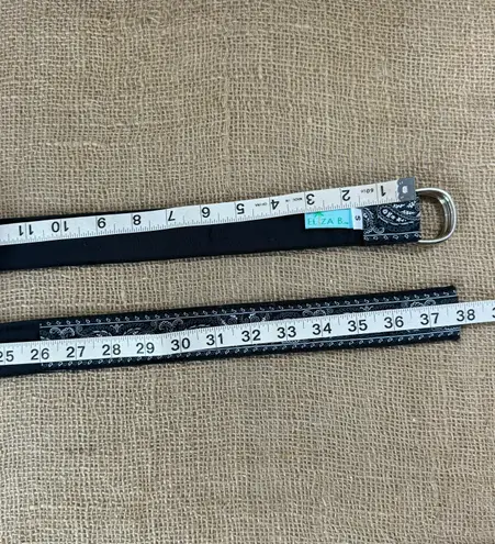 Eliza B. Womens Designer Blue Paisley Cotton Belt S