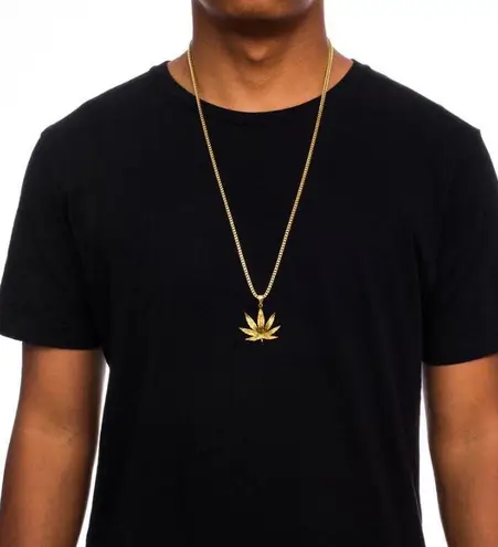 The gold gods 4/20 Mary Jane Necklace Cannabis 