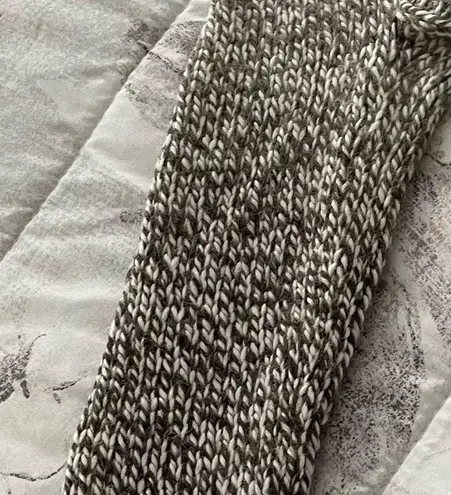 Tumi Peruvian baby alpaca & wool marled gray shawl collar open front cardigan S