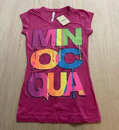 Exist Hot Pink Minoqua Wisconsin Short Sleeves Small Tshirt Brand New