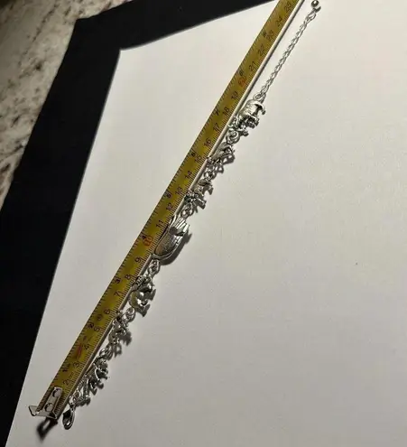 Silver Tone Noah’s Ark Animal Bracelet Extension Chain Adjustable 8