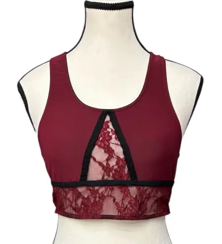 One Teaspoon  Wine Red Mesh Lace Bralette Size Small NWOT Casual Loungewear Bra - Image 1