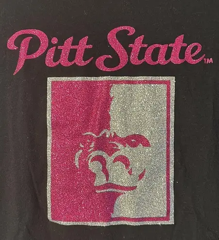 Pittsburg State Gorillas Black Long Sleeve Shirt Sparkly Size L