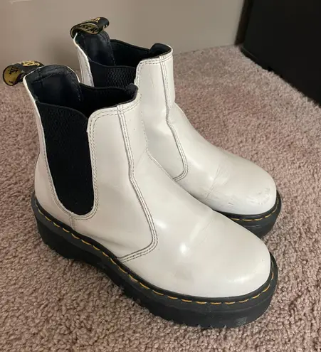 Dr. Martens White Platform Doc Martens