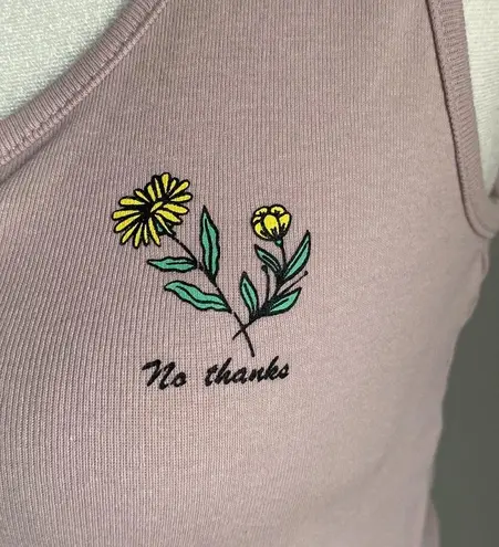 urban nation ⬇️ 2 Marked Listings for $25 - “no thanks” Graphic Crop Tank Top