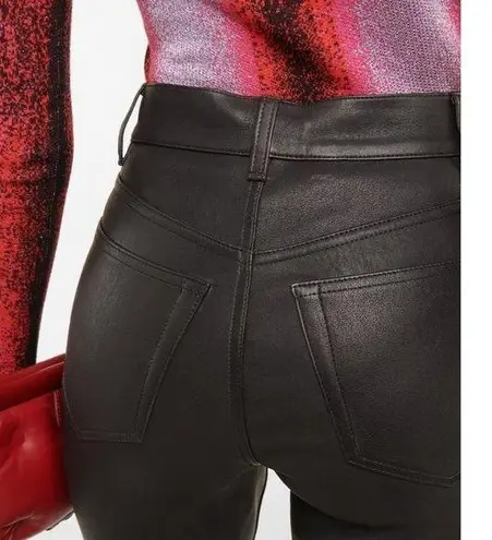 RE/DONE $1236 NWT MIDRISE WIDE LEG LEATHER *SAMPLE* JEANS SZ 25