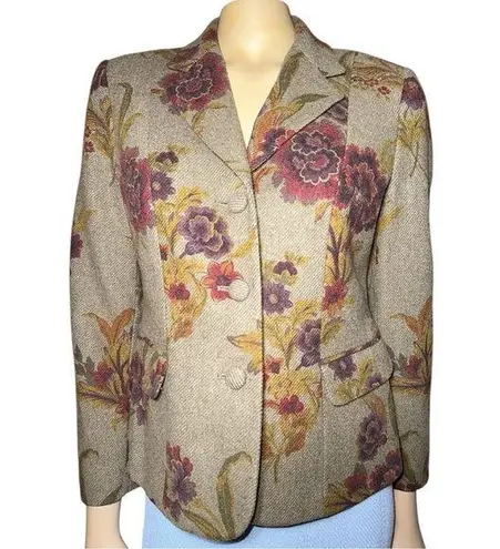 Pendleton Vintage women’s Elegant Floral petite Blazer size 8
