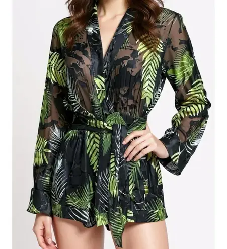 Camila Coelho Amelia Romper, Black Palm, XXS