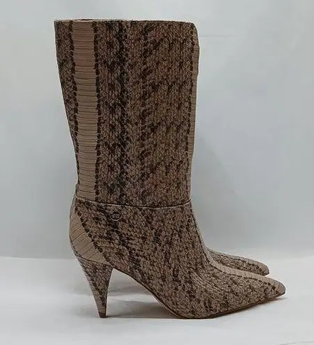 Louise et Cie Winslow Mid Calf Boots Women 6M Tan Brown Leather Pointed Toe Shoe