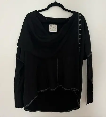 Raw Earth Wild Sky Boho Essential Junction Sweatshirt in Black Size XL