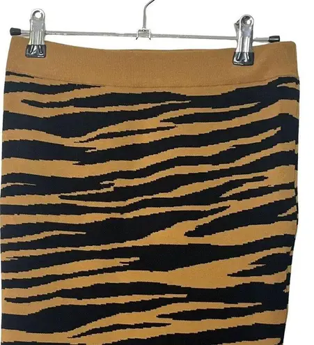 GRLFRND  x Revolve Toni Midi Bodycon Skirt in Zebra Black and Gold Size Small S