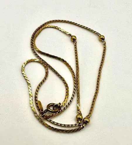 Monet  vintage gold tone chain with ball detail