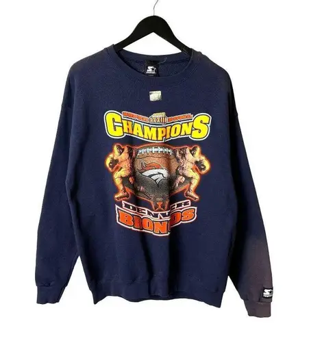 Starter Vintage 90s Denver Broncos Super Bowl XXXIII Champions Crewneck USA Made
