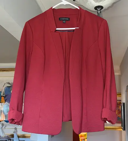 41 Hawthorne Women's Burgundy Blazer Sz L