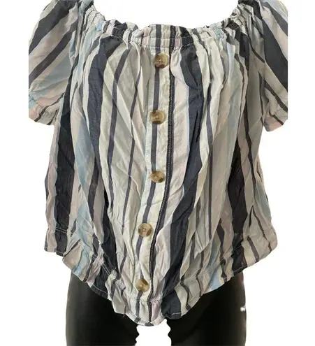 Arizona Jeans Arizona Jean Company 2x off shoulder crop top blouse