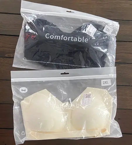 Lush fitting Comfortable Black and Cream Bras 2XL Size XXL - Image 1