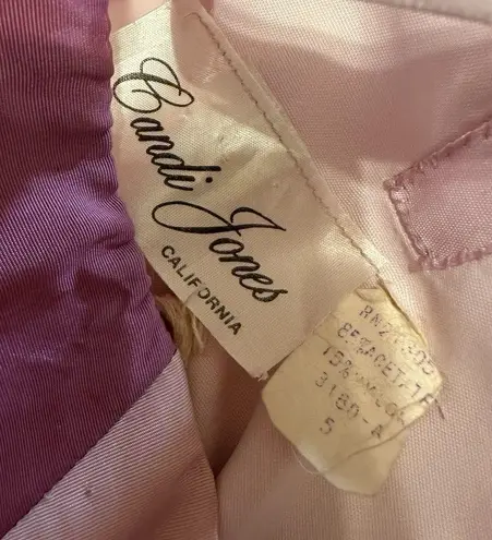 Vintage 1950's Blue Candi Jones Cali Party Prom DRESS Gown Fit & Flare Petticoat Purple