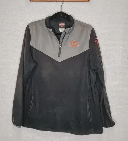 Harley Davidson | Black Fleece 1/4 Zip Up Pullover Size XL