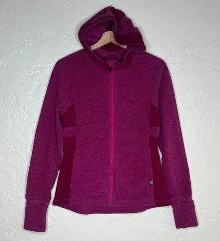 prAna Women's Drea Pink Zip Hoodie Jacket Fleece Stretch Moisture Wicking Small