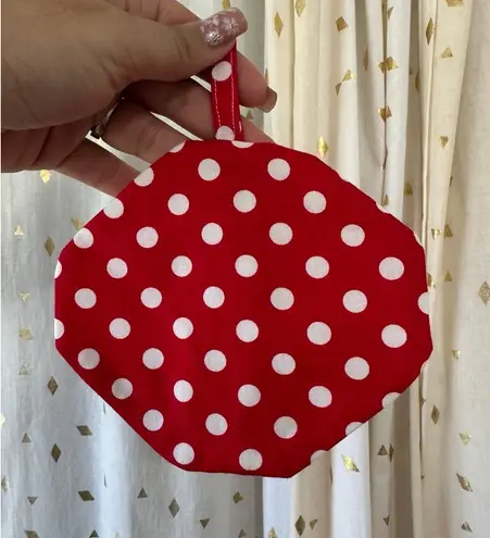 Handmade Polka Dot Zip Ear Air Pod Accessory Case Coin Octagon Pouch Bag Charm