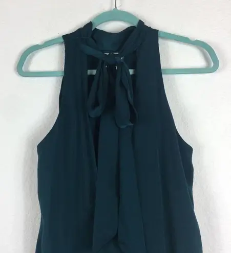 The Jetset Diaries Deep Emerald Imperial Sleeveless Chiffon Mini Dress Small