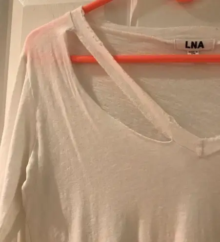 LNA Distressed V-Neck Longsleeve T-Shirt