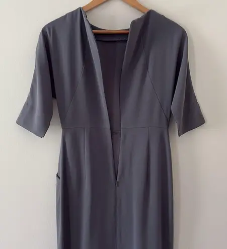 MM.LaFleur Grey Mei 3/4 Sleeve Pocket Shift Dress in Monsoon Size 2